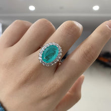 Load image into Gallery viewer, 14Kt White gold designer Paraiba diamond ring by diamtrendz
