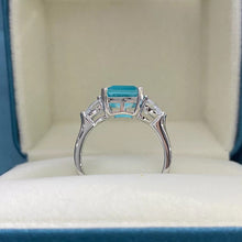 Load image into Gallery viewer, 14Kt White gold designer Paraiba diamond ring by diamtrendz
