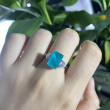 Load image into Gallery viewer, 14Kt White gold designer Paraiba diamond ring by diamtrendz
