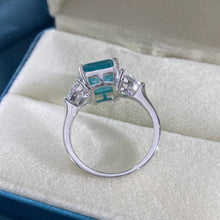 Load image into Gallery viewer, 14Kt White gold designer Paraiba diamond ring by diamtrendz

