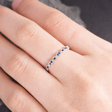 Load image into Gallery viewer, 14Kt White gold designer Sapphire Marquise Shape Full Eternity Infinity Band ring by diamtrendz
