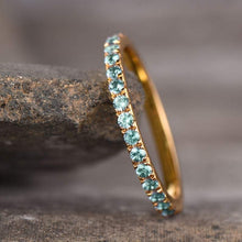 Load image into Gallery viewer, 14Kt Yellow gold designer Alexandrite, Full Eternity Natural diamond ring by diamtrendz
