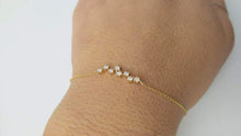 Load image into Gallery viewer, 14Kt Yellow Gold Chain Natural Diamond Charm Bracelet
