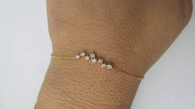 Load image into Gallery viewer, 14Kt Yellow Gold Chain Natural Diamond Charm Bracelet
