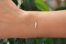 Load image into Gallery viewer, 14Kt Yellow Gold Chain Natural Diamond Charm Bracelet
