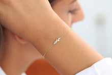 Load image into Gallery viewer, 14Kt Yellow Gold Chain Natural Diamond Charm Bracelet
