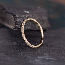 Load image into Gallery viewer, 14Kt Yellow gold designer Half Eternity Natural diamond Band ring by diamtrendz
