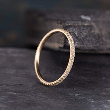 Load image into Gallery viewer, 14Kt Yellow gold designer Half Eternity Natural diamond Band ring by diamtrendz
