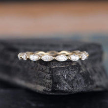 Load image into Gallery viewer, 14Kt Yellow gold designer Full Eternity Infinity Marquise Cut Natural diamond Band ring by diamtrendz
