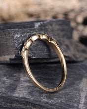 Load image into Gallery viewer, 14Kt Yellow gold designer Marquise Shape Half Eternity Natural diamond Band ring by diamtrendz
