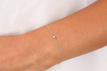 Load image into Gallery viewer, 14Kt Yellow Gold Natural Diamond Charm Bracelet
