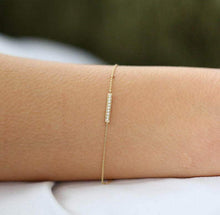 Load image into Gallery viewer, 14Kt Yellow Gold Natural Diamond Charm Bracelet
