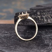 Load image into Gallery viewer, 14Kt Yellow Gold Designer Black Diamond Ring by Diamtrendz
