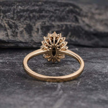 Load image into Gallery viewer, 14Kt Yellow Gold Designer Black Diamond Ring by Diamtrendz

