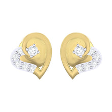 Load image into Gallery viewer, 18Kt gold real diamond earring by diamtrendz
