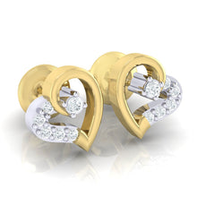 Load image into Gallery viewer, 18Kt gold real diamond earring by diamtrendz
