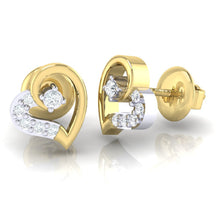 Load image into Gallery viewer, 18Kt gold real diamond earring by diamtrendz
