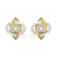 Load image into Gallery viewer, 18Kt gold real diamond earring by diamtrendz
