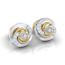 Load image into Gallery viewer, 18Kt gold real diamond earring by diamtrendz
