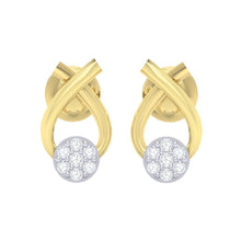 Load image into Gallery viewer, 18Kt gold real diamond earring by diamtrendz
