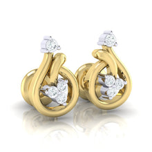 Load image into Gallery viewer, 18Kt gold real diamond earring by diamtrendz
