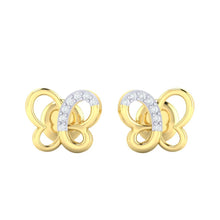 Load image into Gallery viewer, 18Kt gold real diamond earring 14(2) by diamtrendz
