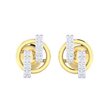 Load image into Gallery viewer, 18Kt gold real diamond earring 15(2) by diamtrendz
