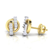 Load image into Gallery viewer, 18Kt gold real diamond earring 15(3) by diamtrendz
