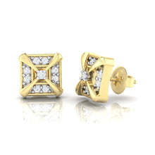 Load image into Gallery viewer, 18Kt gold real diamond earring 17(3) by diamtrendz
