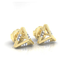 Load image into Gallery viewer, 18Kt gold real diamond earring 18(1) by diamtrendz
