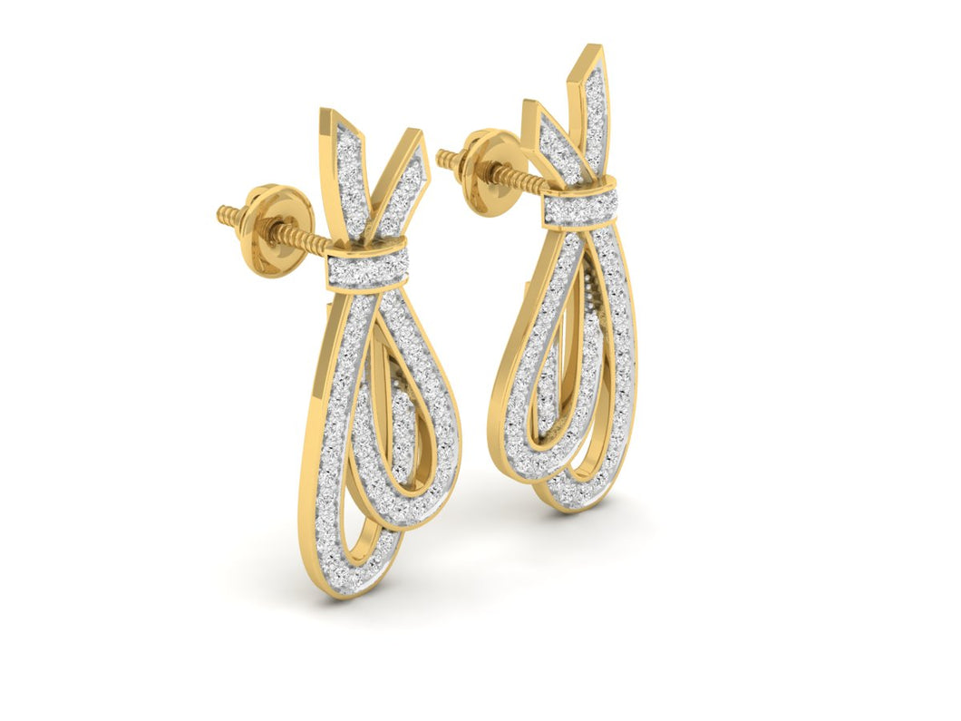 18Kt gold real diamond earring 1(1) by diamtrendz