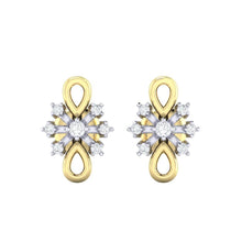 Load image into Gallery viewer, 18Kt gold real diamond earring 20(2) by diamtrendz
