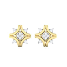 Load image into Gallery viewer, 18Kt gold real diamond earring 24(2) by diamtrendz
