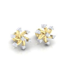 Load image into Gallery viewer, 18Kt gold real diamond earring 25(1) by diamtrendz
