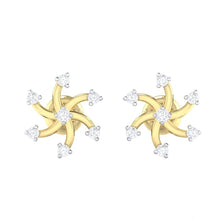 Load image into Gallery viewer, 18Kt gold real diamond earring 25(2) by diamtrendz
