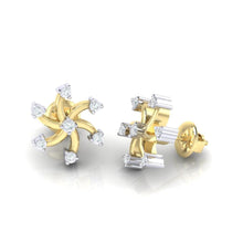 Load image into Gallery viewer, 18Kt gold real diamond earring 25(3) by diamtrendz
