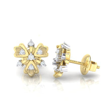 Load image into Gallery viewer, 18Kt gold real diamond earring 26(3) by diamtrendz
