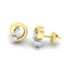 Load image into Gallery viewer, 18Kt gold real diamond earring 30(3) by diamtrendz
