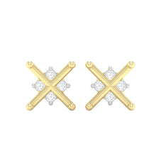Load image into Gallery viewer, 18Kt gold real diamond earring 32(2) by diamtrendz
