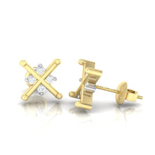 Load image into Gallery viewer, 18Kt gold real diamond earring 32(3) by diamtrendz
