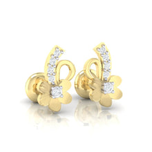 Load image into Gallery viewer, 18Kt gold real diamond earring 33(1) by diamtrendz
