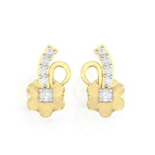Load image into Gallery viewer, 18Kt gold real diamond earring 33(2) by diamtrendz
