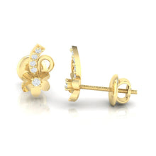 Load image into Gallery viewer, 18Kt gold real diamond earring 33(3) by diamtrendz
