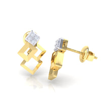 Load image into Gallery viewer, 18Kt gold real diamond earring 35(3) by diamtrendz
