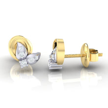 Load image into Gallery viewer, 18Kt gold real diamond earring 40(3) by diamtrendz
