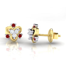Load image into Gallery viewer, 18Kt gold real diamond earring 41(3) by diamtrendz
