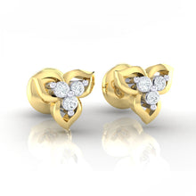 Load image into Gallery viewer, 18Kt gold real diamond earring 44(1) by diamtrendz
