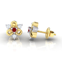 Load image into Gallery viewer, 18Kt gold real diamond earring 45(3) by diamtrendz
