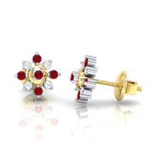 Load image into Gallery viewer, 18Kt gold real diamond earring 47(3) by diamtrendz
