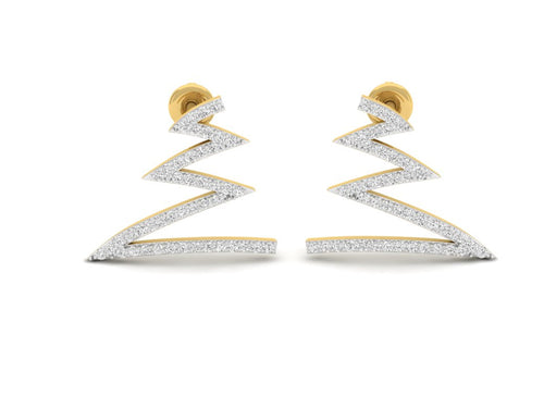 18Kt gold real diamond earring 4(2) by diamtrendz